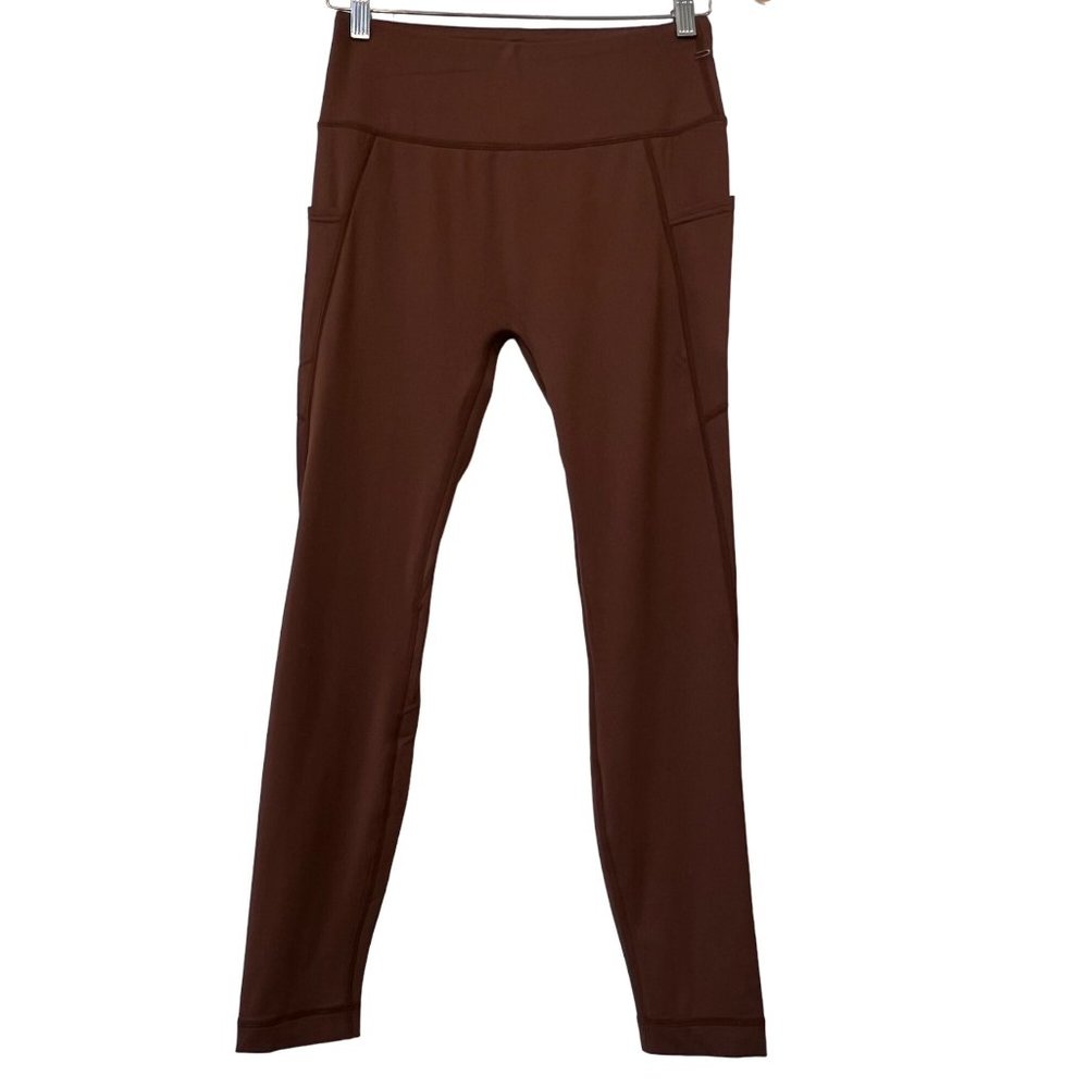 KanCan Carla High Rise Active Leggings Womens S Rust Nylon Yoga Athleisure NEW